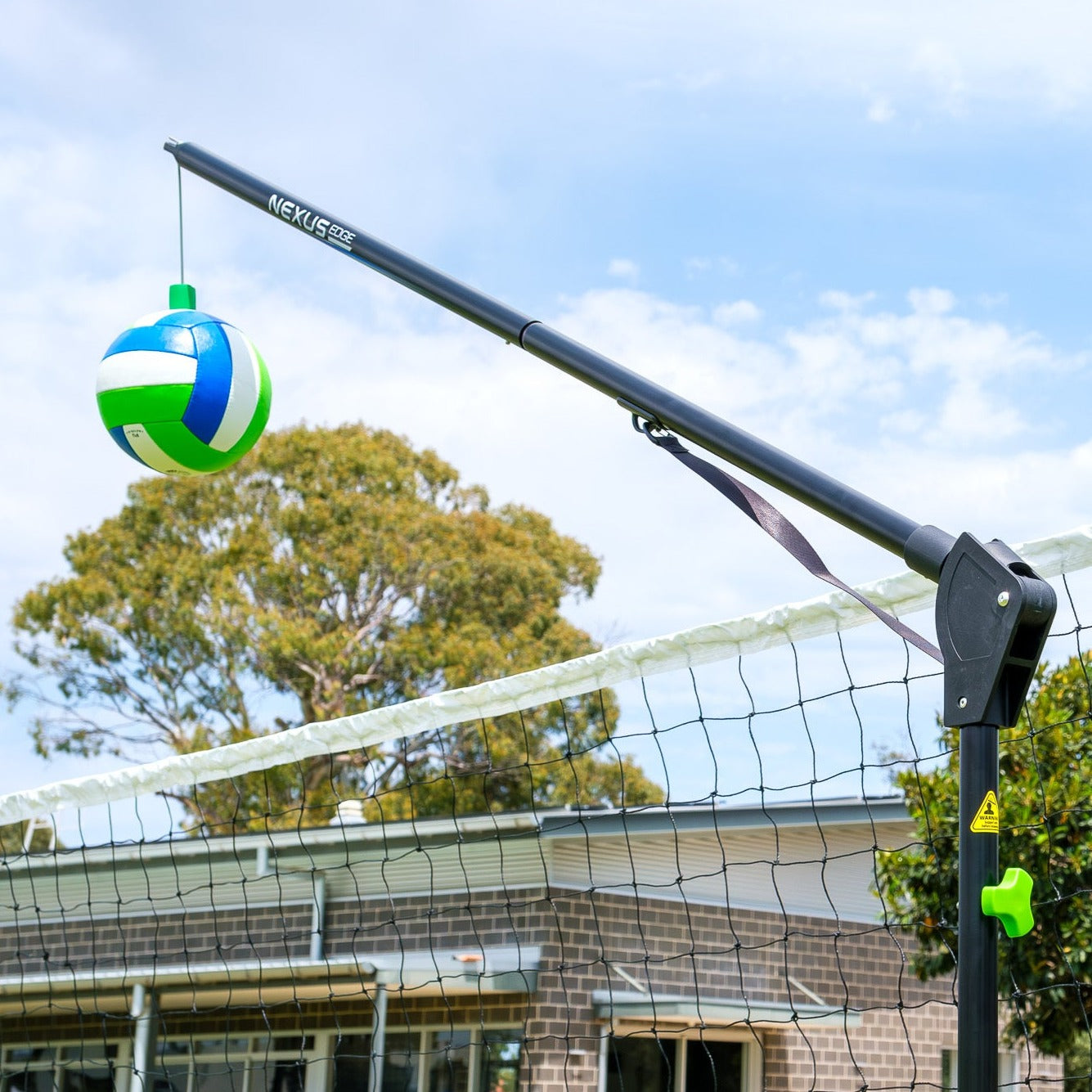 Nexus Edge volleyball setup over volleyball net for drill practise