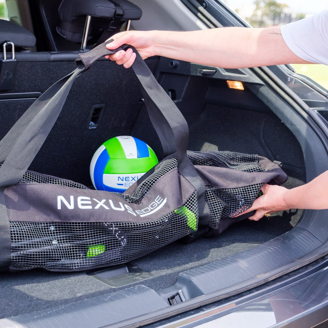 The Nexus Edge is packed inside the Nexus Edge carry bag and placed in the boot of a car